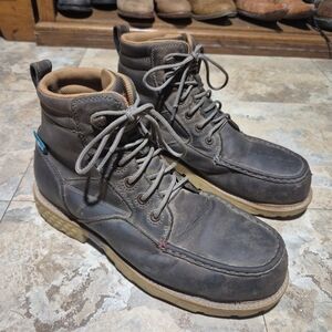 Twisted X 6 Work Boots Nano Toe Mens Leather Waterproof Shitake MXCNW06 Sz 10.5M